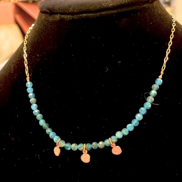 Silpada retired necklace in gold plated over sterling silver with turquoise - Picture 2 of 2